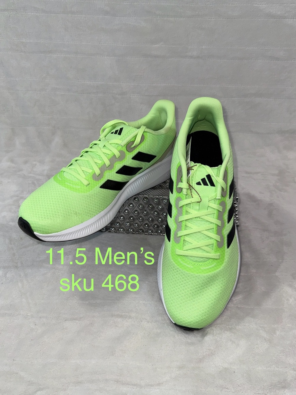 Adidas Men's 11.5 Neon Lime Athletic Course A Pied Running Shoes women’s 12.5